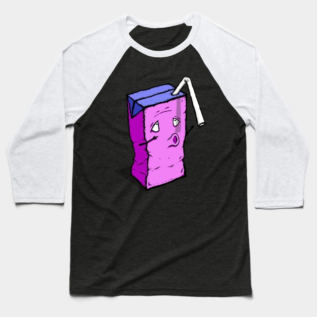 Thirsty Juice Box Baseball T-Shirt by UnluckyDevil